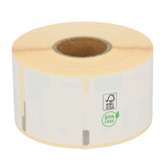 Dymo 99012 / S0722400 compatible etiketten, 89mm x 36mm, 260 etiketten op rol, permanent, wit