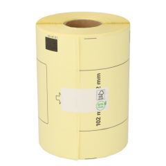 Brother DK-11241 compatible etiketten, 102mm x 152mm, 200 etiketten per rol, permanent, wit