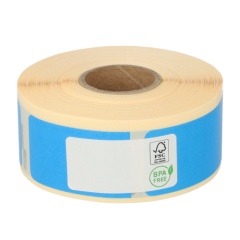 Dymo 11352/S0722520 compatible etiketten, 54mm x 25mm, 500 per rol, permanent, blauw