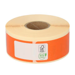 Dymo 11352/S0722520 compatible etiketten, 54mm x 25mm, 500 per rol, permanent, oranje