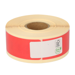 Dymo 11352/S0722520 compatible etiketten, 54mm x 25mm, 500 per rol, permanent, rood