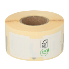 Dymo S0722530 compatible etiketten, 25mm x 13mm, 1000 etiketten op rol, verwijderbaar, wit