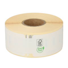 Dymo 11355 compatible etiketten, 19mm x 51mm, 500 etiketten per rol, permanent, wit