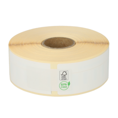 Dymo 1933085 kompatible Etiketten, 19mm x 64mm, 450 Etiketten, permanent, weiß (Polypropylen)