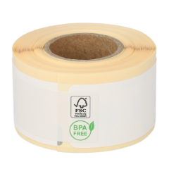 Dymo 1976411 compatible etiketten, 54mm x 25mm, 160 etiketten op rol, permanent, wit, pp
