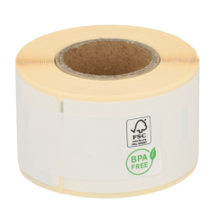 Seiko SLP-2RL compatible etiketten, 89mm x 28mm, 130 etiketten op rol, permanent, wit
