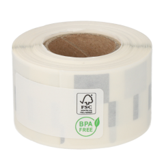 Seiko SLP-1RLC compatible etiketten, 89mm x 28mm, 130 etiketten op rol, permanent, transparant