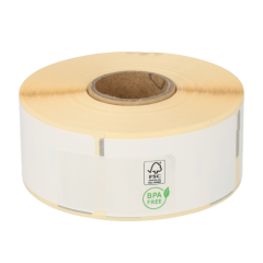 Dymo 99010 / S0722370 compatible etiketten, polypropyleen (PP), 89mm x 28mm, 260 etiketten op rol, permanent, wit