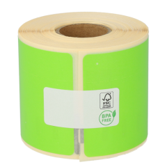 Dymo 99014 / S0722430 compatible etiketten, 101mm x 54mm, 220 etiketten op rol, permanent, groen