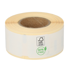 Dymo S0722460 compatible etiketten, 50mm x 12mm, 220 etiketten op rol, permanent, wit
