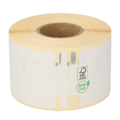 Dymo 99018 / S0722470 compatible etiketten, 190mm x 38mm, 110 etiketten op rol, permanent, wit