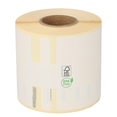 Dymo S0722480 compatible etiketten, 190mm x 59mm, 110 etiketten op rol, permanent, wit