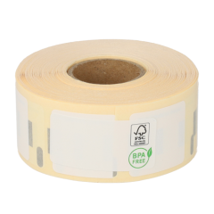 Dymo S0929120 compatible etiketten, 25mm x 25mm, 750 etiketten op rol, permanent, wit