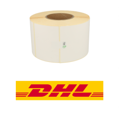 Zebra 3005093 compatible DHL etiketten, 102mm x 210mm, 640 etiketten, permanent, wit, 76mm kern