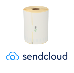 Dymo S0904980 compatible etiketten SendCloud, formaat 104mm x 159mm, 220 labels per rol, permanent, wit