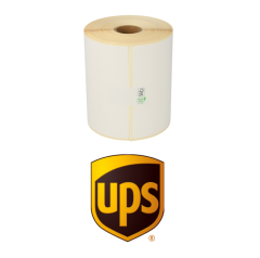 Thermische UPS verzendetiketten, 102mm x 150mm, 300 etiketten, ECO, permanent, wit