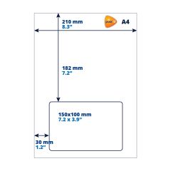 A4 pakbon / retouretiket, PostNL, 100mm x 150mm, 1000 pack
