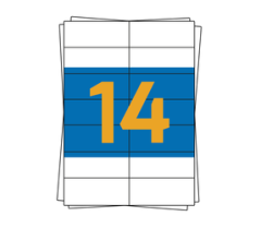 Herma labels 4674, compatible, 105mm x 42,3mm, wit, 1400 labels
