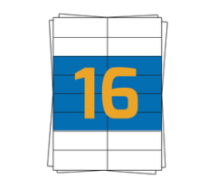 Herma labels 4462, compatible, 105mm x 37mm,  wit, 1600 labels