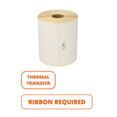  Zebra TTR thermotransfer compatible etiketten, 102mm x 150mm, 300 etiketten, permanent, wit