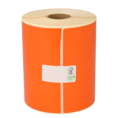 Thermische verzendetiketten, 102mm x 150mm, 280 etiketten, permanent, oranje