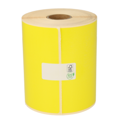 Thermische verzendetiketten, 102mm x 150mm, 280 etiketten, permanent, geel