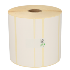 Zebra compatible etiketten, 102mm x 38mm, 1790 etiketten op rol, 25mm kern, permanent, wit