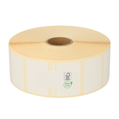 Bixolon 800261-105BIX compatible etiketten, Top permanent, 32mm x 25mm, 2580 Etiketten, wit, 25mm Kern
