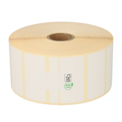 Zebra Z-Select 2000D compatible etiketten 880199-025D, 51mm x 25mm, 2580 etiketten, 25mm kern, permanent, wit