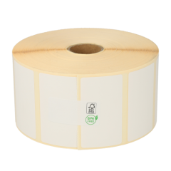 Zebra compatible etiketten, 57mm x 32mm, 2100 etiketten op rol, 25mm kern, permanent, wit