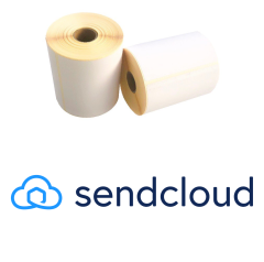  Thermische verzendetiketten SendCloud, SendCloud Label, 102 mm x 150 mm, ECO, 300 labels, wit, 25 mm kern, permanent