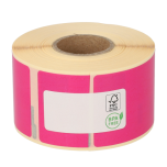 Seiko SLP-2RLE compatible etiketten, 89mm x 36mm, 260 etiketten op rol, permanent, roze