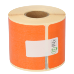 Seiko SLP-SRL compatible etiketten, 101mm x 54mm, 220 etiketten op rol, permanent, oranje