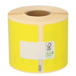 Seiko SLP-SRL compatible etiketten, 101mm x 54mm, 220 etiketten op rol, permanent, geel